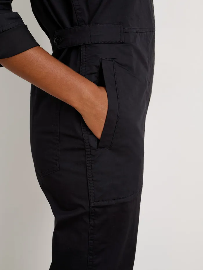 Women Alex Mill Jumpsuits Standard Zip Front Jumpsuit In Cotton Twill Black