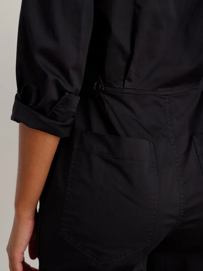 Women Alex Mill Jumpsuits Standard Zip Front Jumpsuit In Cotton Twill Black