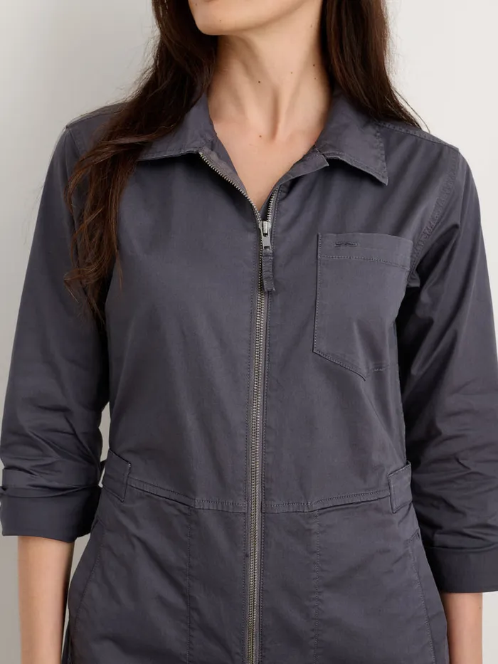 Women Alex Mill Jumpsuits Standard Zip Front Jumpsuit In Cotton Twill Iron Grey