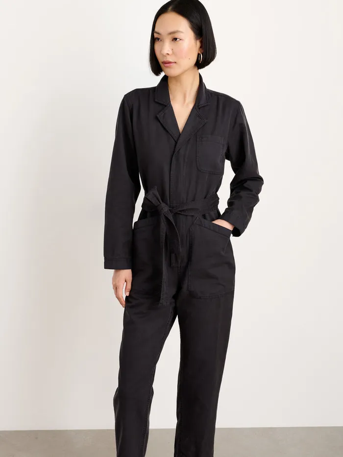 Women Alex Mill Jumpsuits Standard Zip Jumpsuit In Drapey Cotton Twill Black Women Alex Mill Jumpsuits Standard Zip Jumpsuit In Drapey Cotton Twill Black