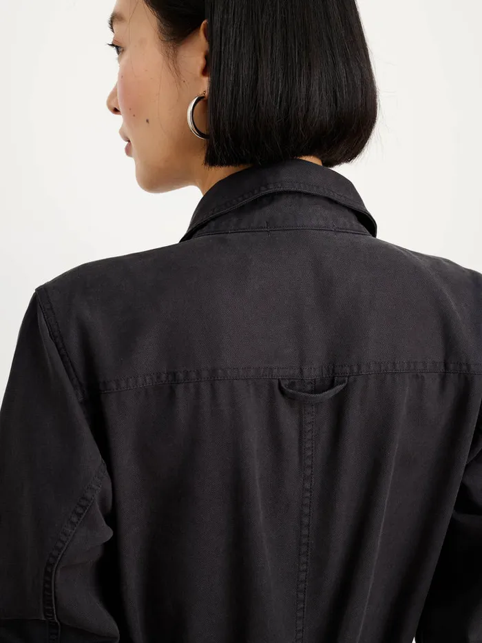 Women Alex Mill Jumpsuits Standard Zip Jumpsuit In Drapey Cotton Twill Black Women Alex Mill Jumpsuits Standard Zip Jumpsuit In Drapey Cotton Twill Black