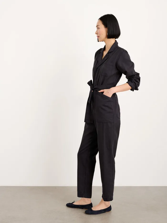 Women Alex Mill Jumpsuits Standard Zip Jumpsuit In Drapey Cotton Twill Black Women Alex Mill Jumpsuits Standard Zip Jumpsuit In Drapey Cotton Twill Black