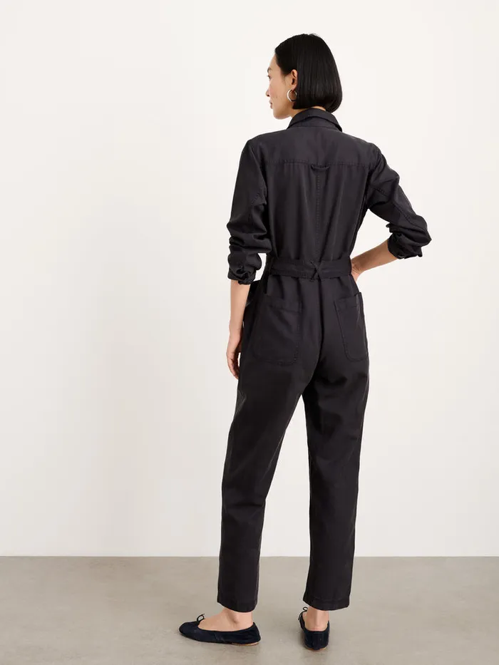 Women Alex Mill Jumpsuits Standard Zip Jumpsuit In Drapey Cotton Twill Black Women Alex Mill Jumpsuits Standard Zip Jumpsuit In Drapey Cotton Twill Black