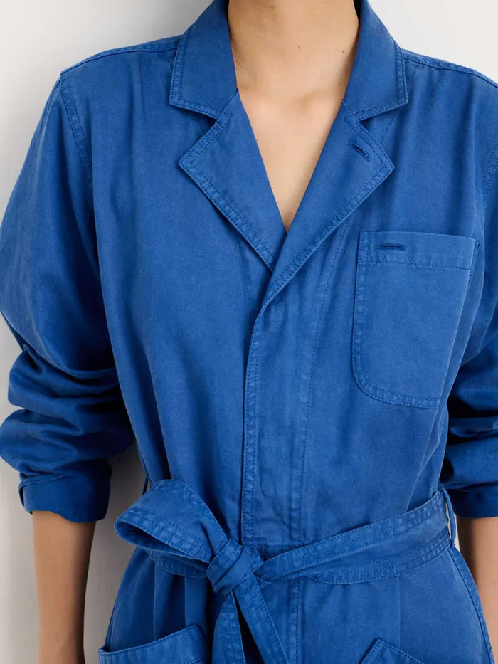 Women Alex Mill Jumpsuits Standard Zip Jumpsuit In Drapey Cotton Twill Washed Cobalt Women Alex Mill Jumpsuits Standard Zip Jumpsuit In Drapey Cotton Twill Washed Cobalt