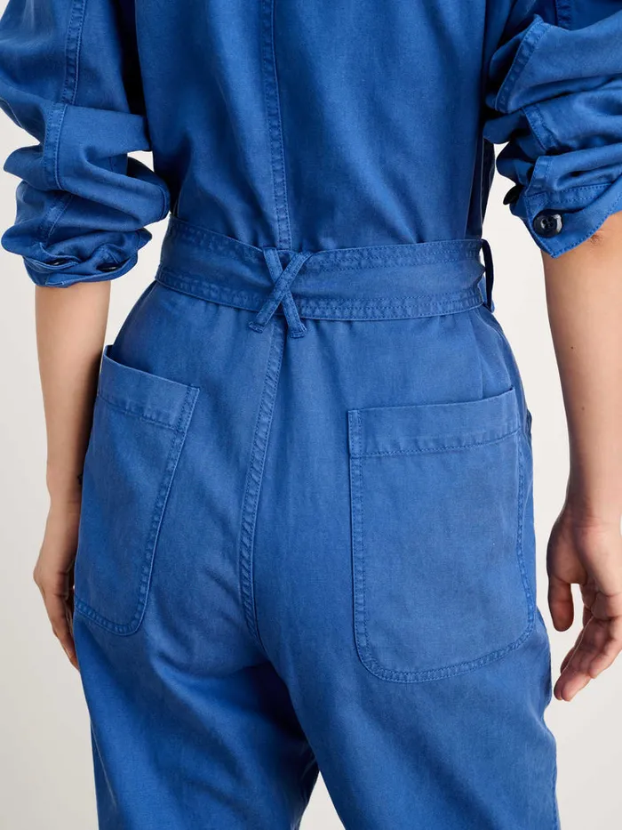 Women Alex Mill Jumpsuits Standard Zip Jumpsuit In Drapey Cotton Twill Washed Cobalt Women Alex Mill Jumpsuits Standard Zip Jumpsuit In Drapey Cotton Twill Washed Cobalt