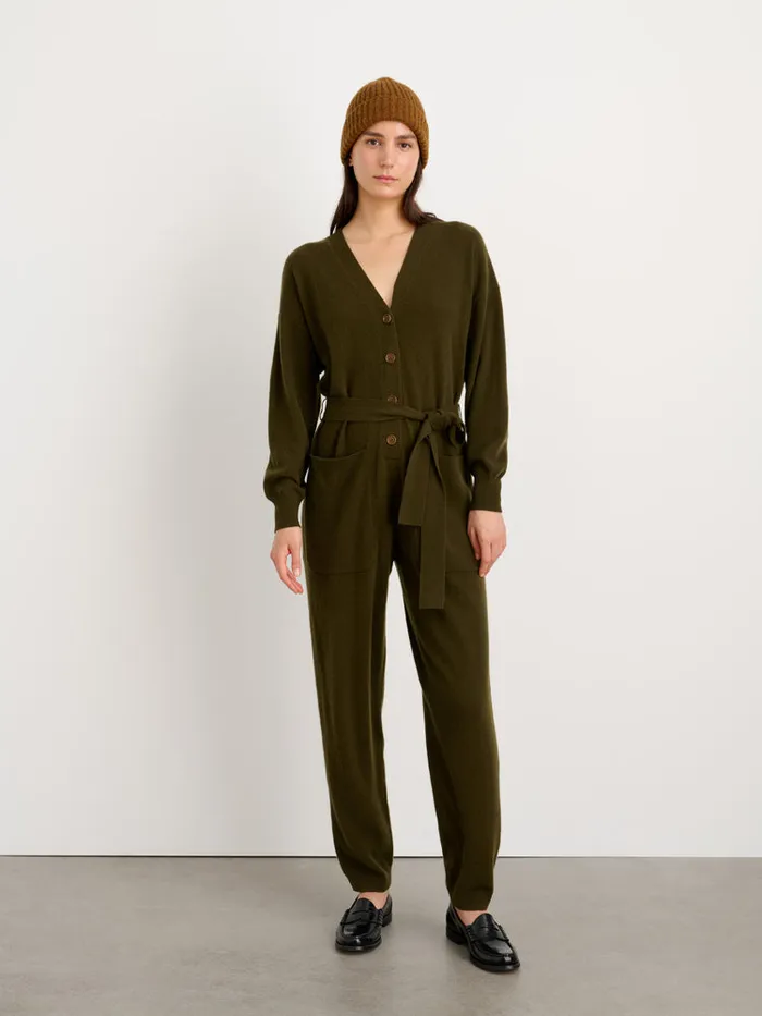 Women Alex Mill Jumpsuits Sweater Jumpsuit In Cashmere Dark Olive Women Alex Mill Jumpsuits Sweater Jumpsuit In Cashmere Dark Olive
