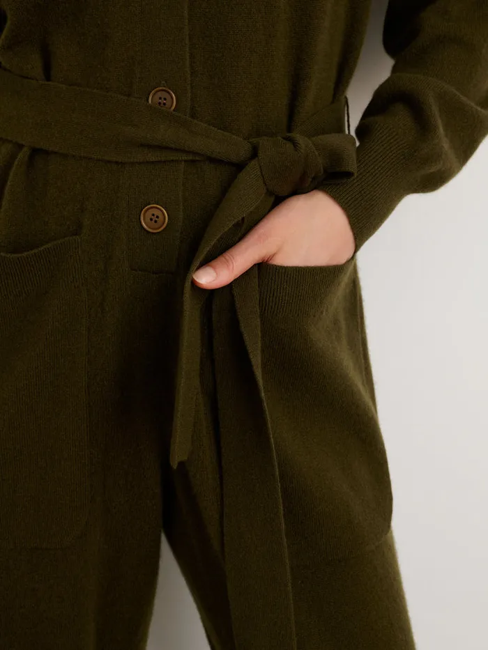 Women Alex Mill Jumpsuits Sweater Jumpsuit In Cashmere Dark Olive Women Alex Mill Jumpsuits Sweater Jumpsuit In Cashmere Dark Olive