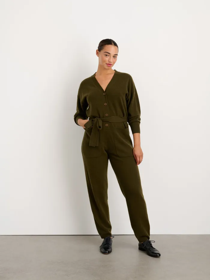 Women Alex Mill Jumpsuits Sweater Jumpsuit In Cashmere Dark Olive Women Alex Mill Jumpsuits Sweater Jumpsuit In Cashmere Dark Olive
