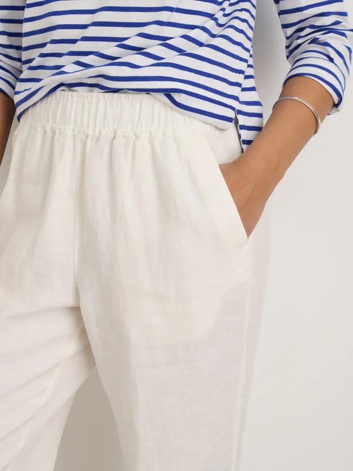 Women Alex Mill Pants Angelina Pant In Linen Off White