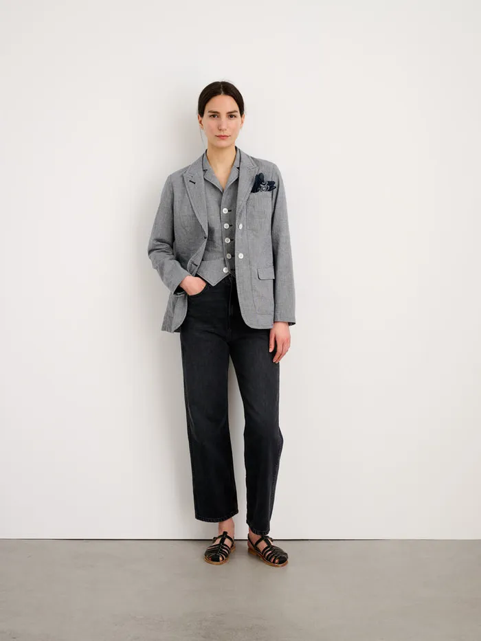 Women Alex Mill Pants B Sides Plein Jean Still Black