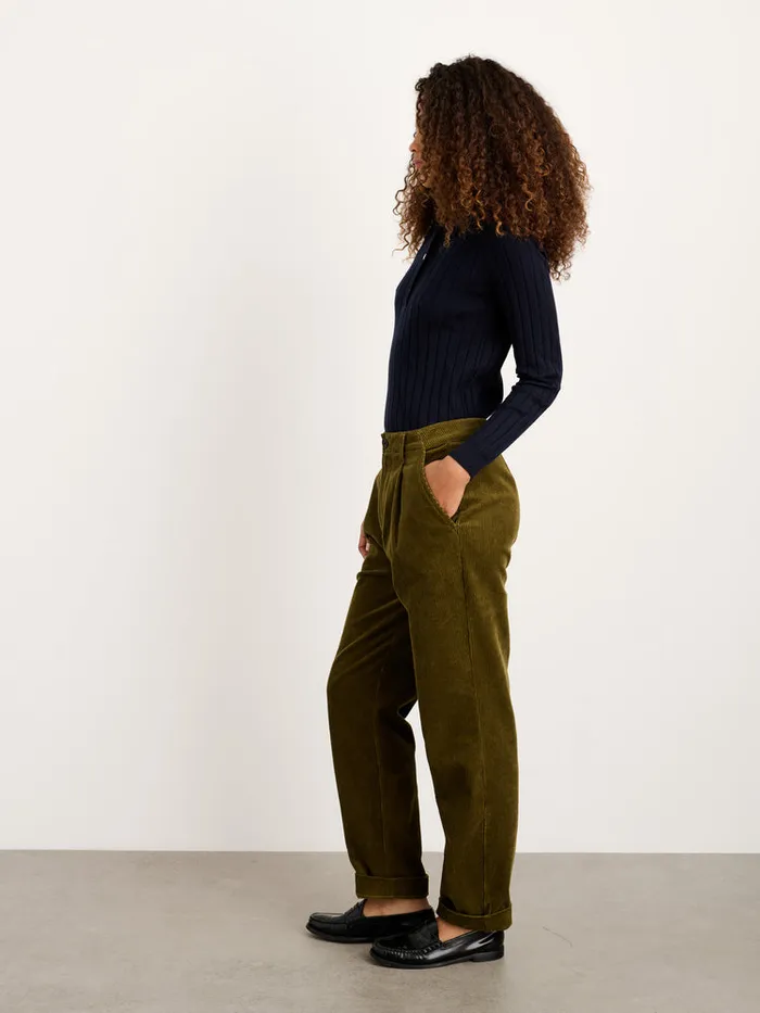 Women Alex Mill Pants Boy Pant In Corduroy Dark Olive