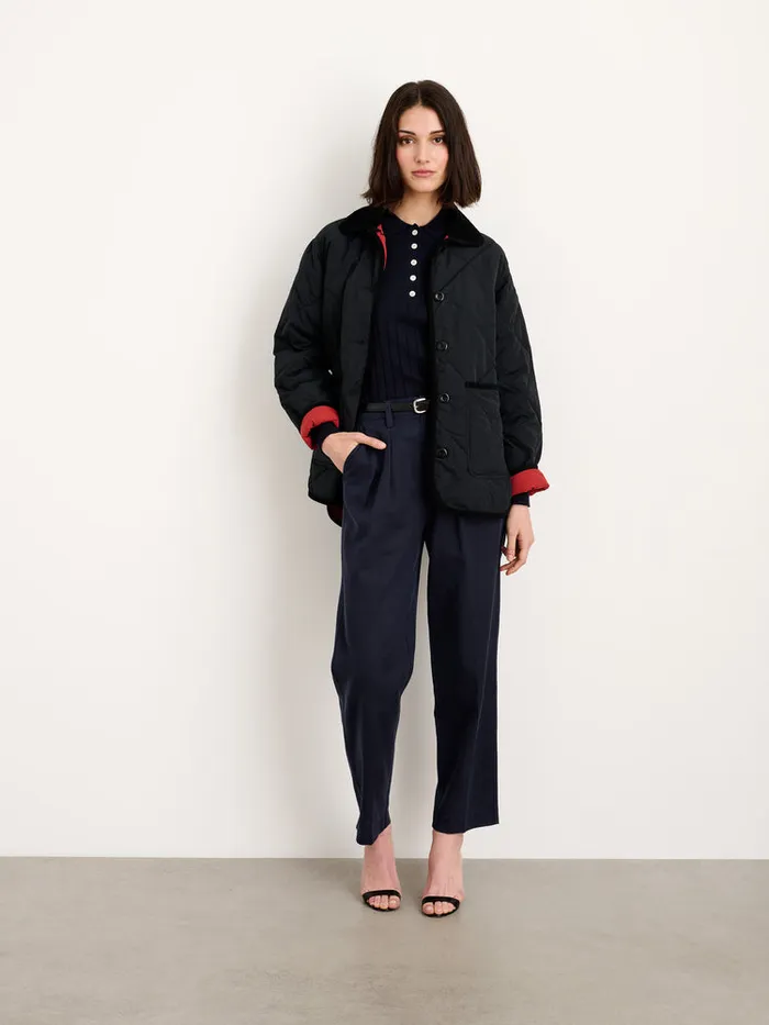 Women Alex Mill Pants Keaton Double Pleat Pant In Twill Dark Navy