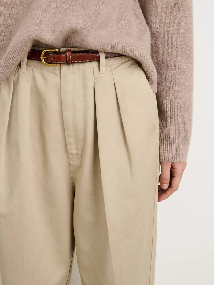 Women Alex Mill Pants Keaton Double Pleat Pant In Twill Putty