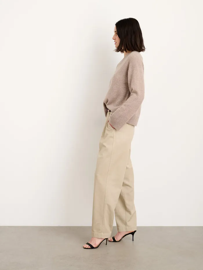 Women Alex Mill Pants Keaton Double Pleat Pant In Twill Putty