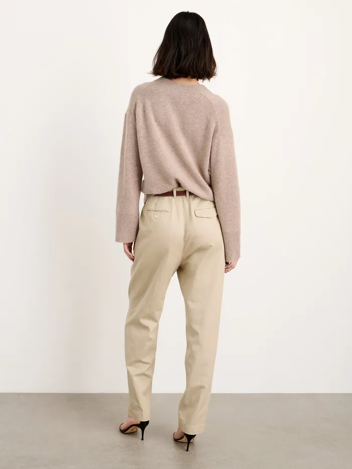 Women Alex Mill Pants Keaton Double Pleat Pant In Twill Putty