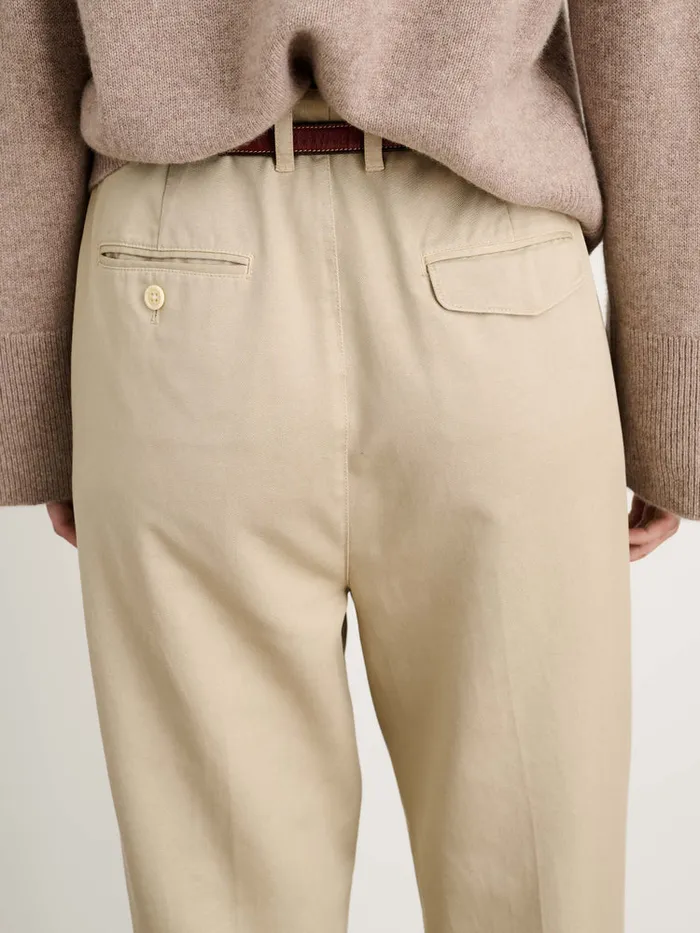 Women Alex Mill Pants Keaton Double Pleat Pant In Twill Putty