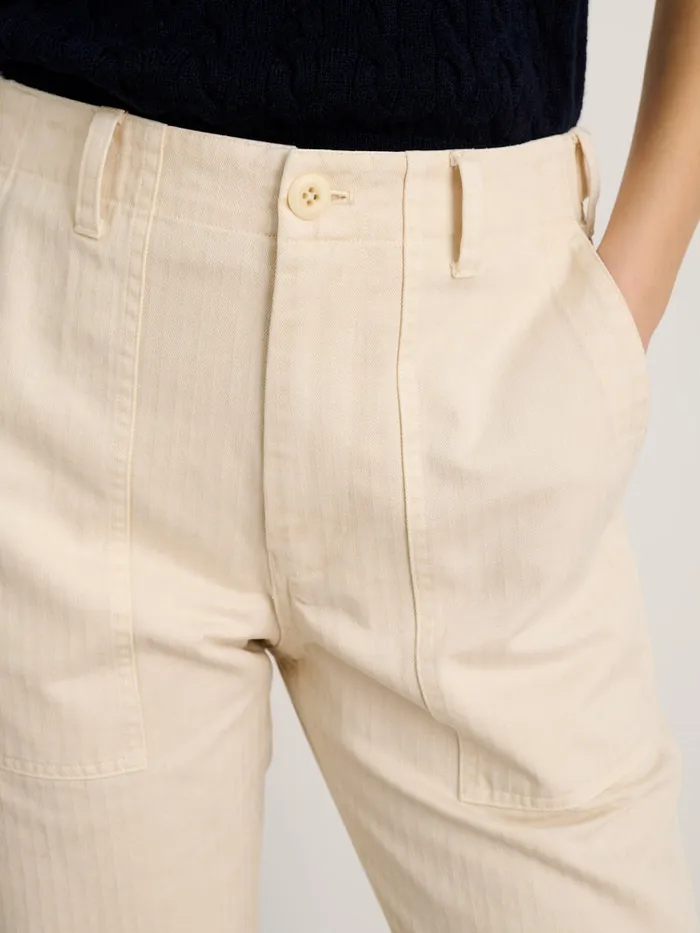 Women Alex Mill Pants Neil Pant In Herringbone Ecru