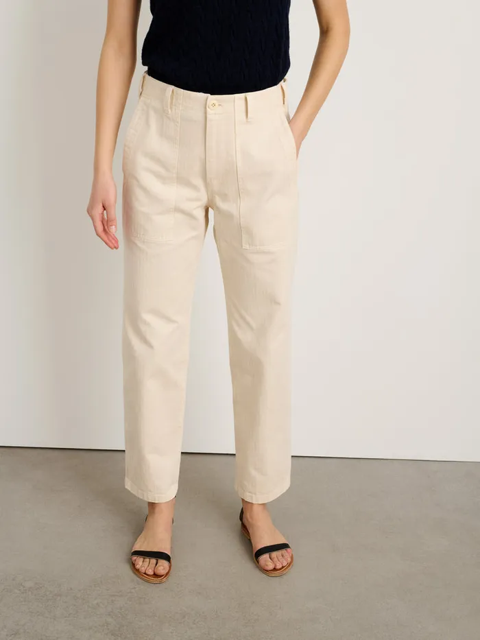 Women Alex Mill Pants Neil Pant In Herringbone Ecru