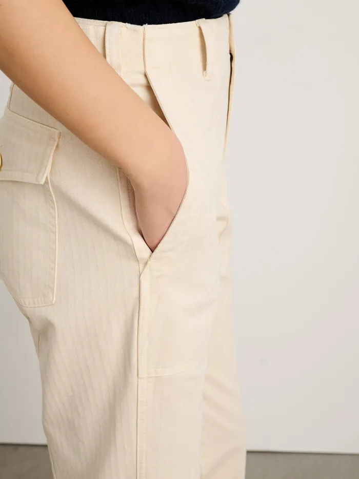 Women Alex Mill Pants Neil Pant In Herringbone Ecru