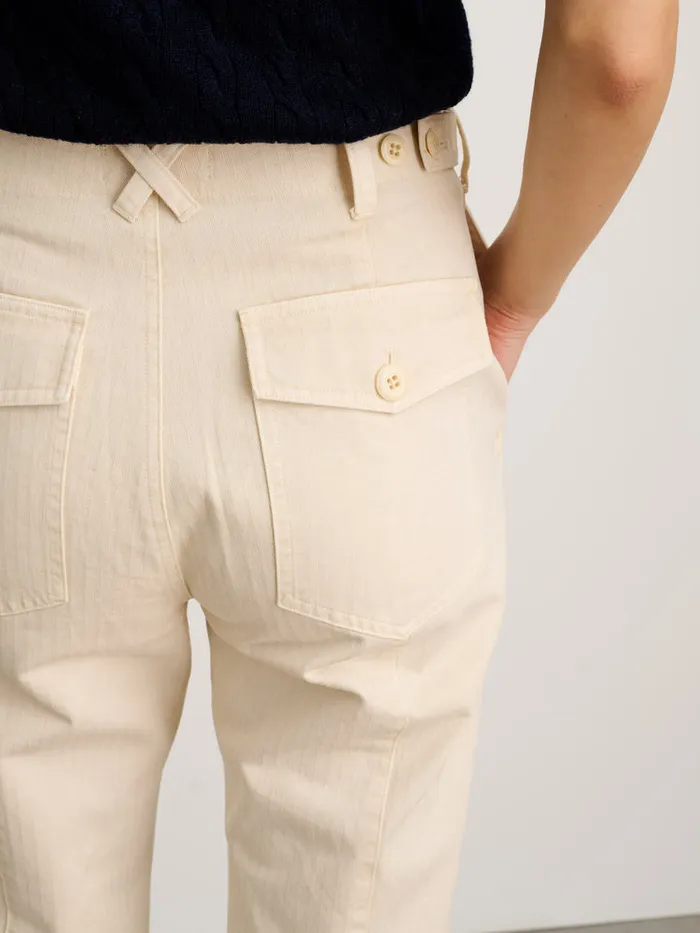 Women Alex Mill Pants Neil Pant In Herringbone Ecru