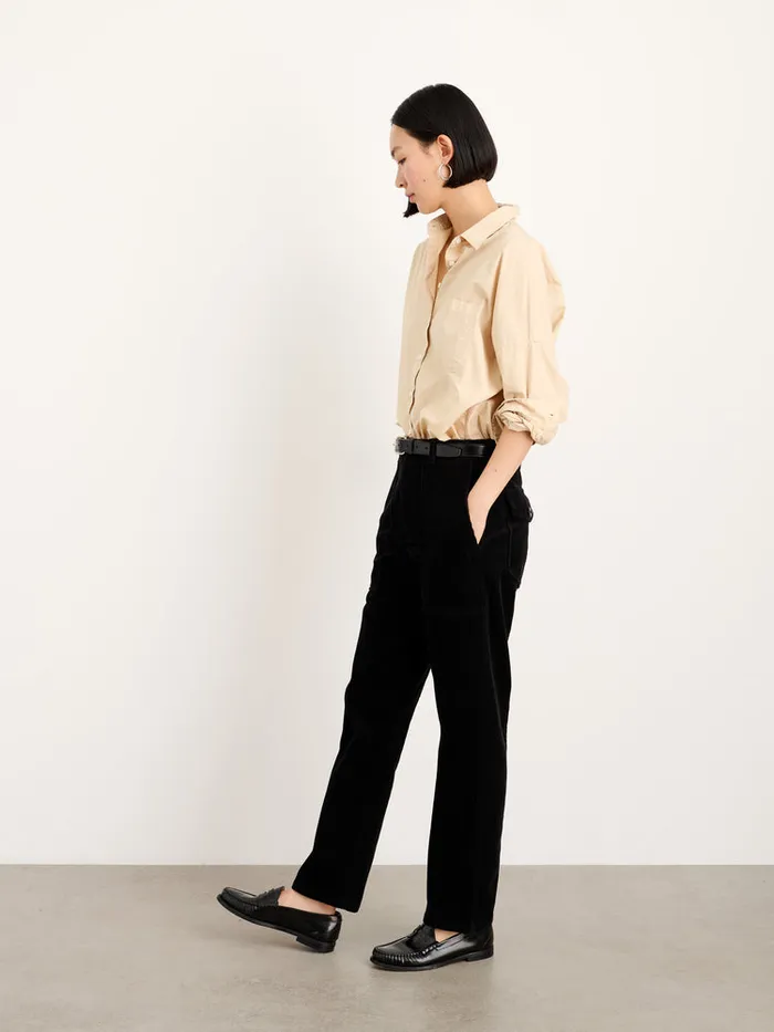 Women Alex Mill Pants Neil Straight Leg Pant In Corduroy Black