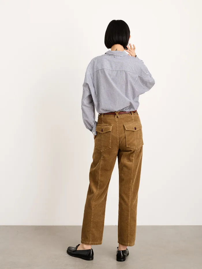 Women Alex Mill Pants Neil Straight Leg Pant In Corduroy Dark Khaki