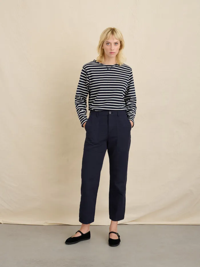 Women Alex Mill Pants Neil Utility Straight Leg Pant Washed Navy