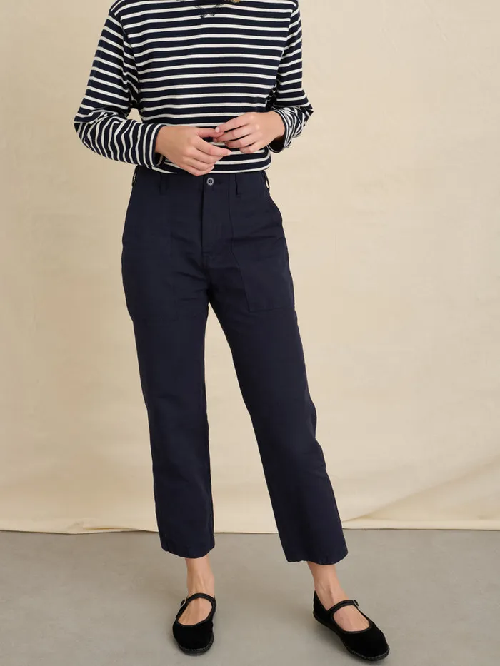 Women Alex Mill Pants Neil Utility Straight Leg Pant Washed Navy