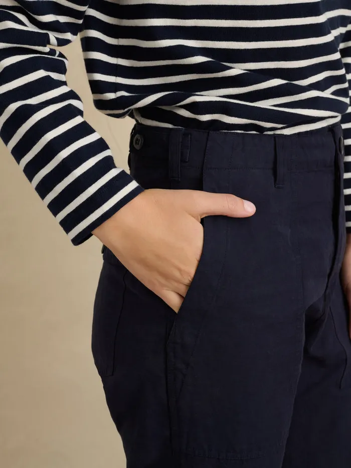 Women Alex Mill Pants Neil Utility Straight Leg Pant Washed Navy