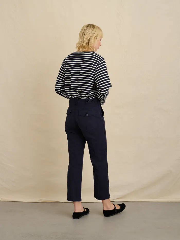 Women Alex Mill Pants Neil Utility Straight Leg Pant Washed Navy