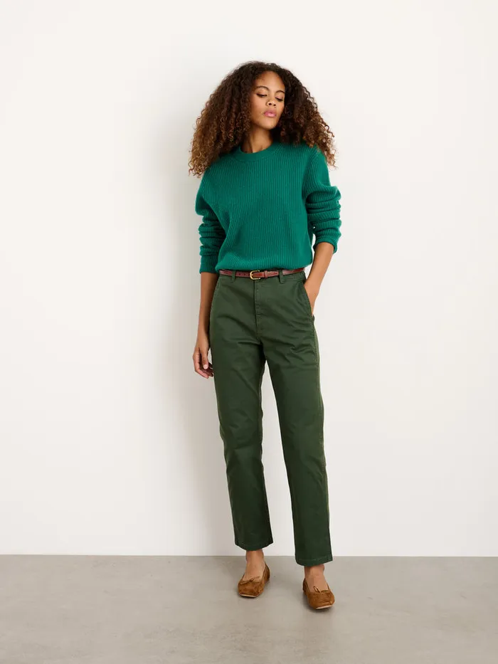 Women Alex Mill Pants Nellie Straight Leg Pant In Chino Pine Needle
