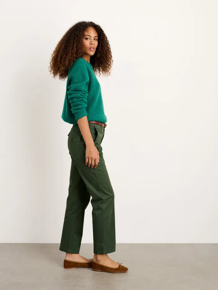 Women Alex Mill Pants Nellie Straight Leg Pant In Chino Pine Needle