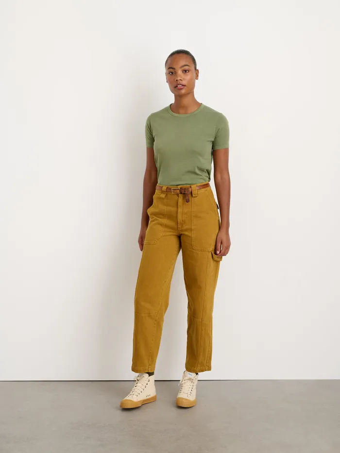 Women Alex Mill Pants Phoebe Pant In Recycled Denim Golden Khaki