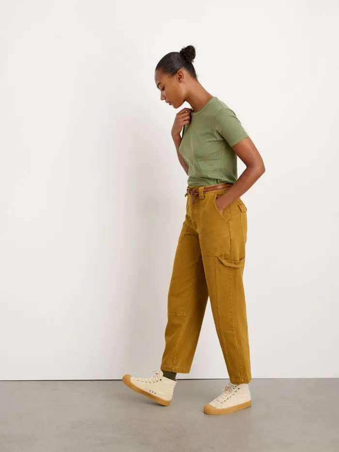 Women Alex Mill Pants Phoebe Pant In Recycled Denim Golden Khaki