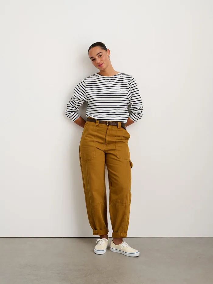 Women Alex Mill Pants Phoebe Pant In Recycled Denim Golden Khaki