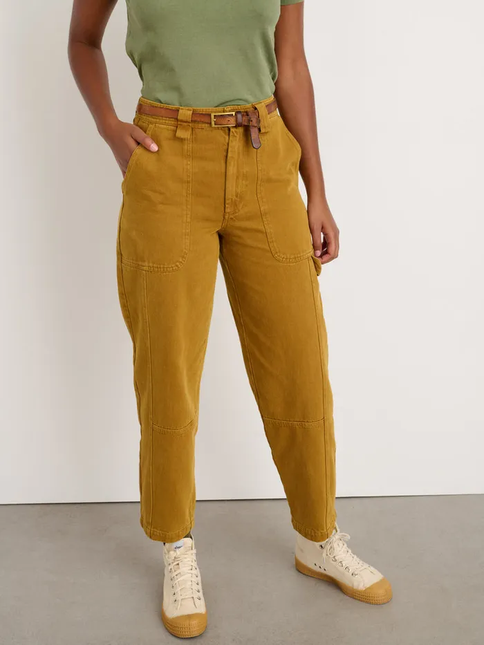 Women Alex Mill Pants Phoebe Pant In Recycled Denim Golden Khaki