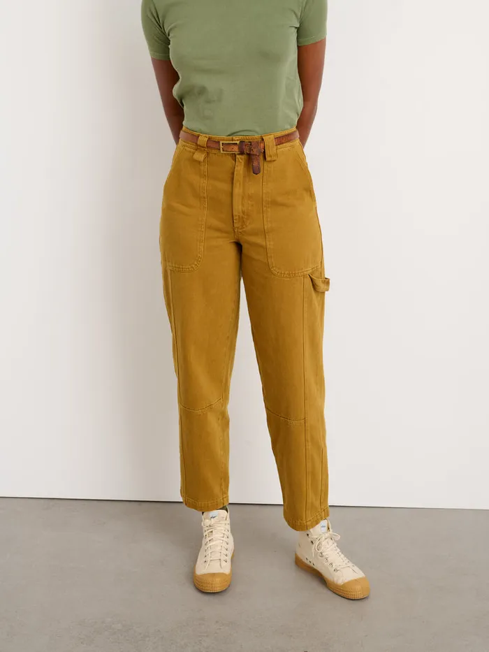Women Alex Mill Pants Phoebe Pant In Recycled Denim Golden Khaki