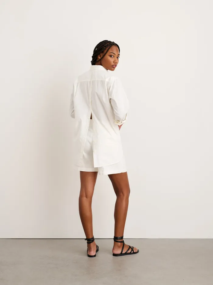 Women Alex Mill Shirts Tops DoubleButton Shirt In Paper Poplin
