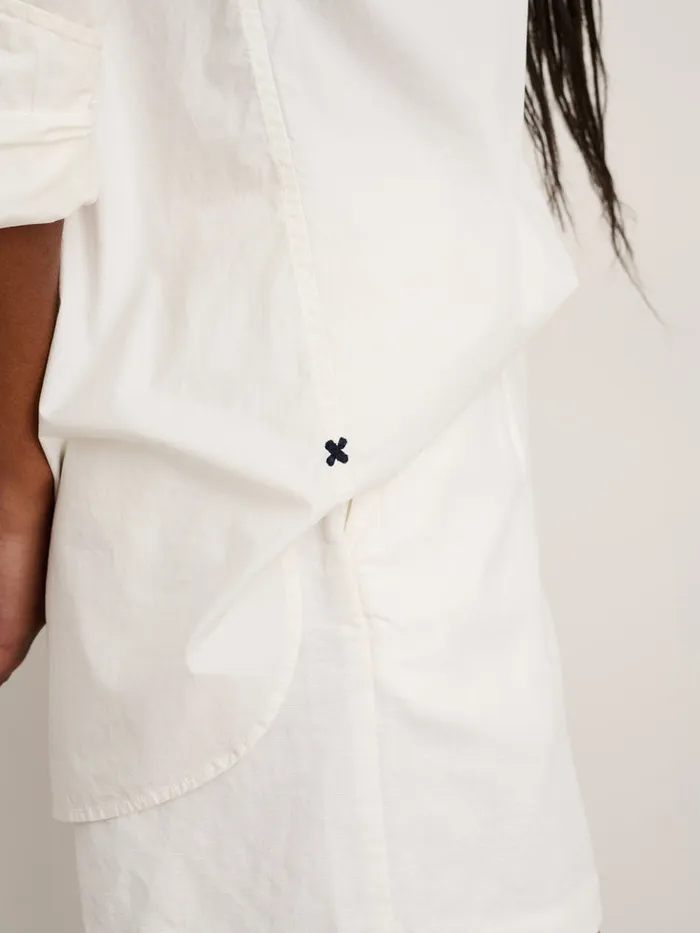Women Alex Mill Shirts Tops DoubleButton Shirt In Paper Poplin