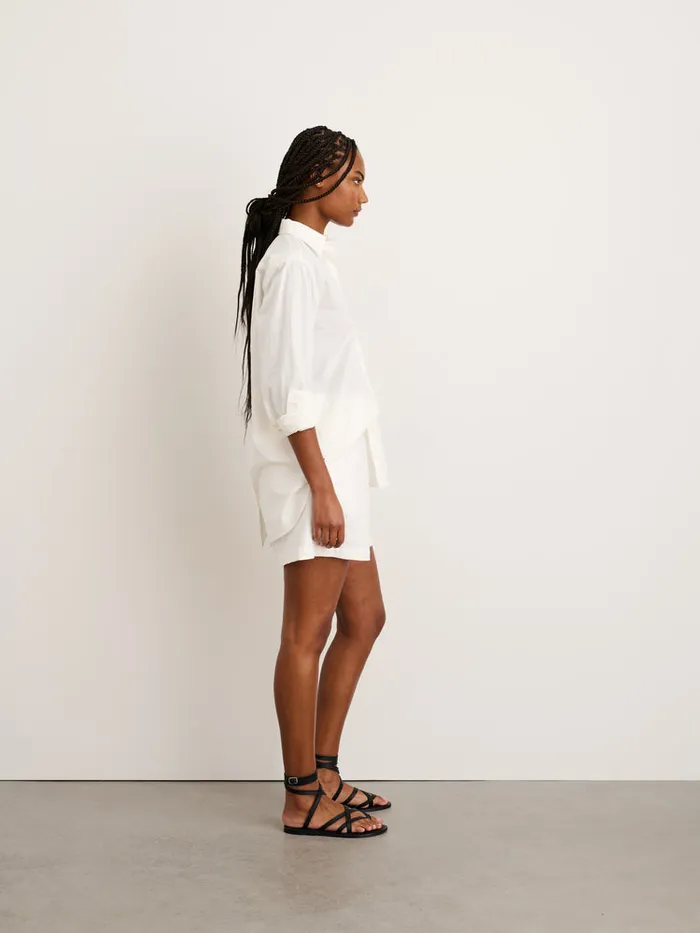 Women Alex Mill Shirts Tops DoubleButton Shirt In Paper Poplin