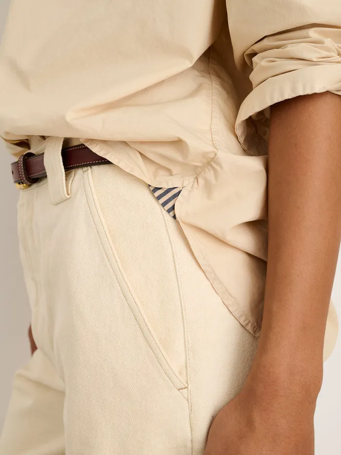 Women Alex Mill Shirts Tops Jo Shirt In Paper Poplin Almond Milk