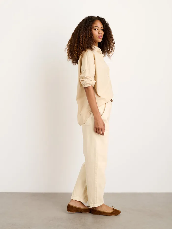 Women Alex Mill Shirts Tops Jo Shirt In Paper Poplin Almond Milk