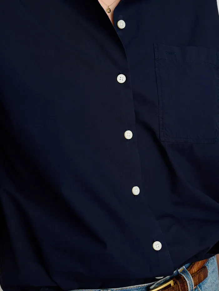 Women Alex Mill Shirts Tops Jo Shirt In Paper Poplin Dark Navy