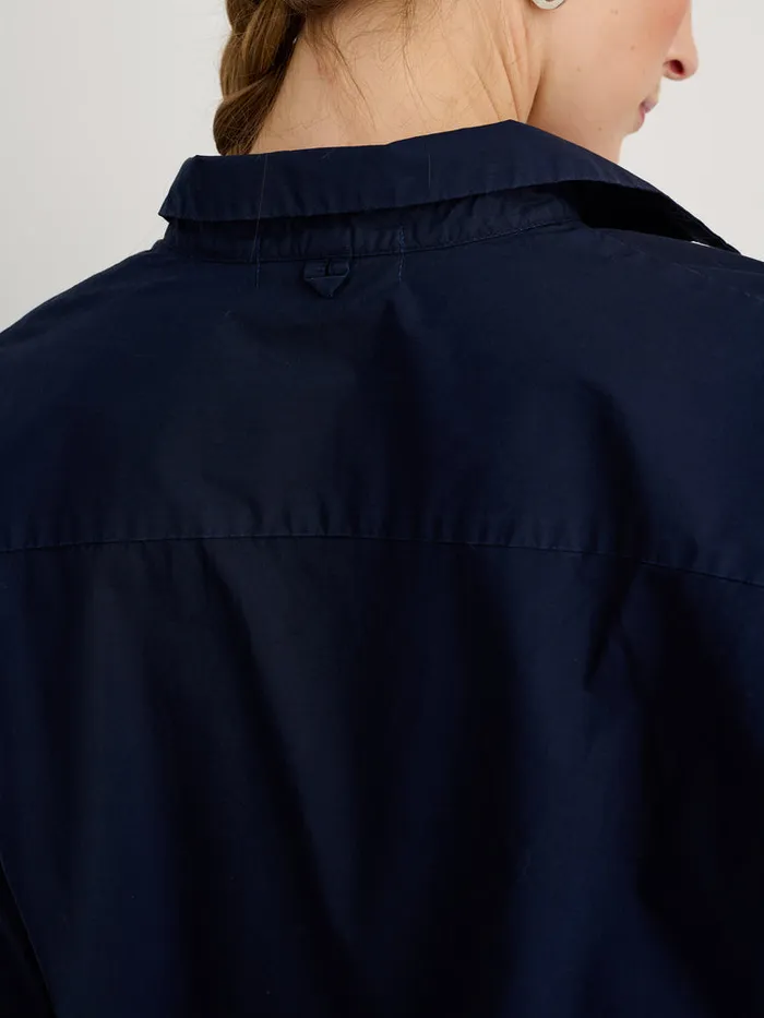 Women Alex Mill Shirts Tops Jo Shirt In Paper Poplin Dark Navy