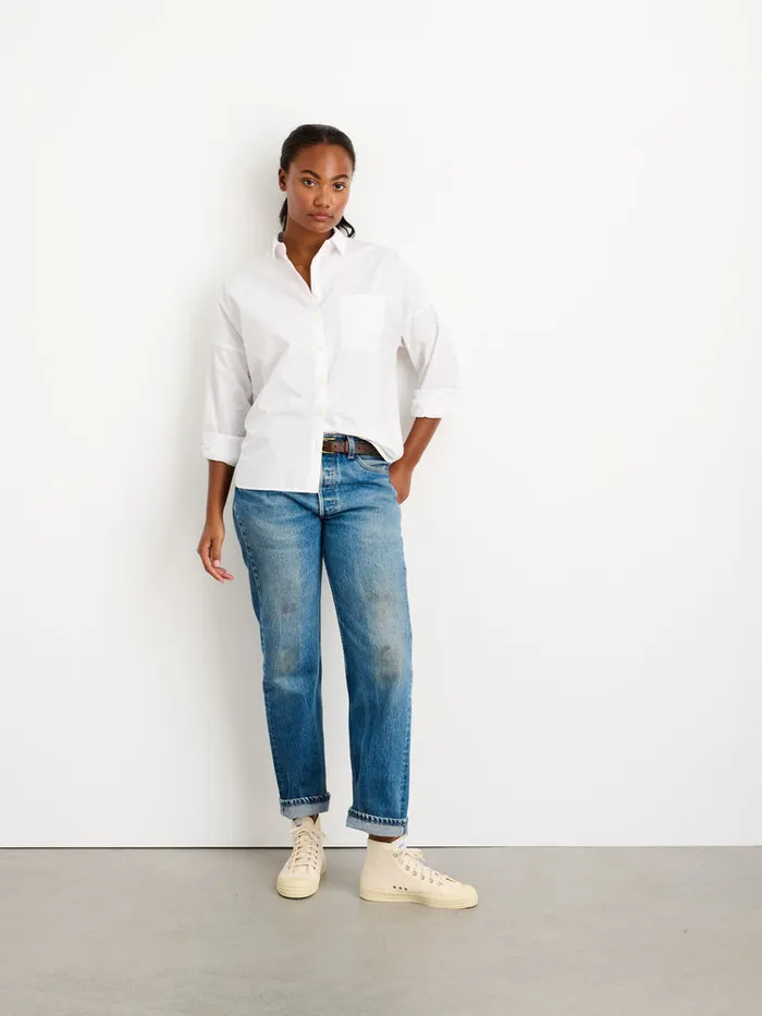 Women Alex Mill Shirts Tops Jo Shirt In Paper Poplin White