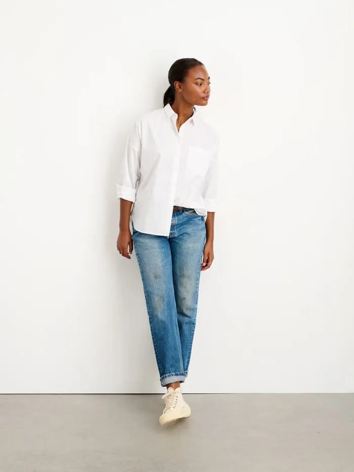 Women Alex Mill Shirts Tops Jo Shirt In Paper Poplin White