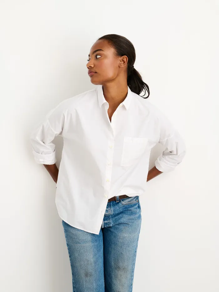 Women Alex Mill Shirts Tops Jo Shirt In Paper Poplin White