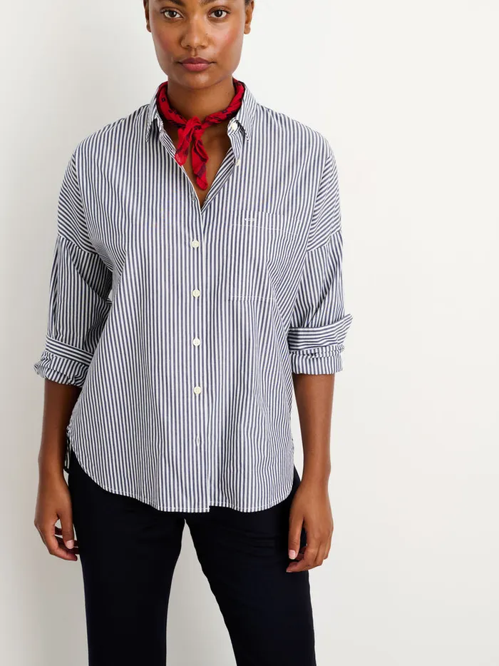 Women Alex Mill Shirts Tops Jo Striped Shirt In Paper Poplin