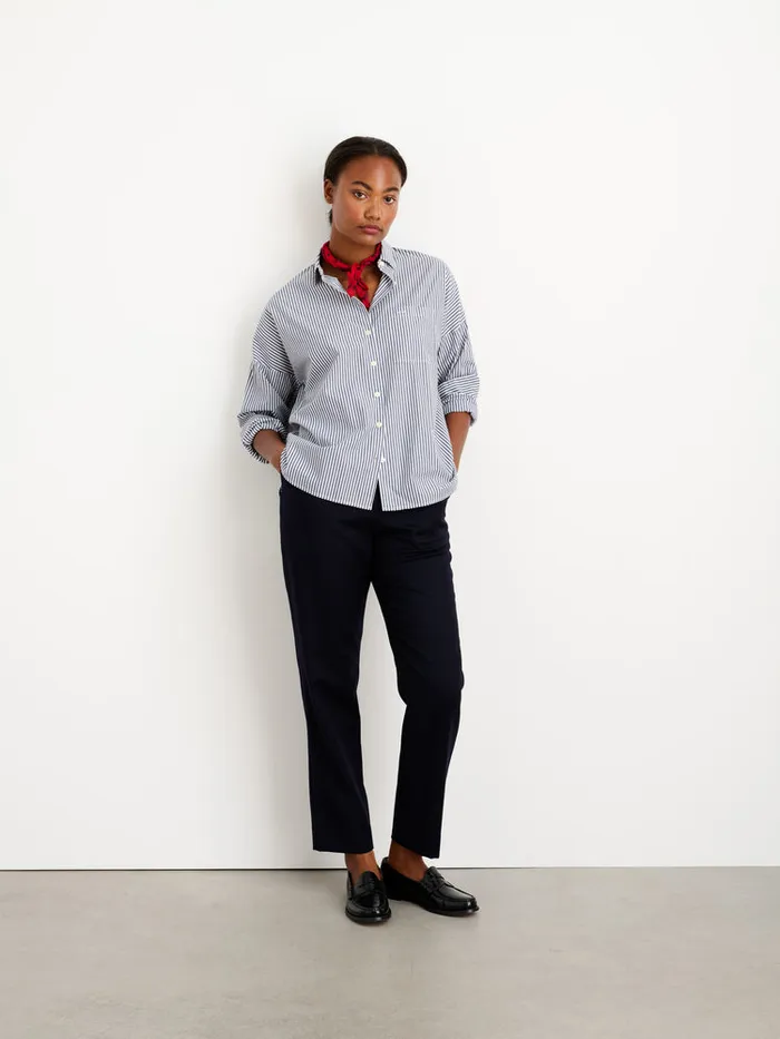 Women Alex Mill Shirts Tops Jo Striped Shirt In Paper Poplin