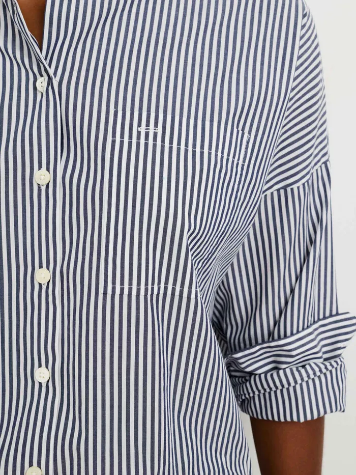 Women Alex Mill Shirts Tops Jo Striped Shirt In Paper Poplin